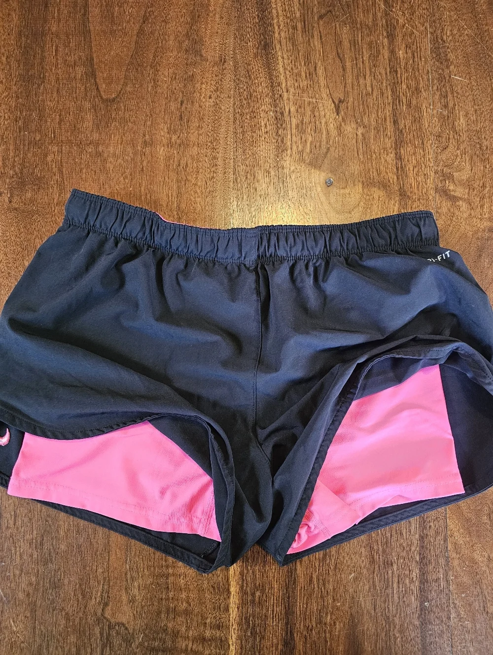 Nikes Women's Shorts Dri-Fit Black And Hot Pink Size Medium